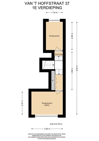 Floorplan - Van 't Hoffstraat 37, 2313 SN Leiden